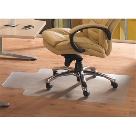 Floortex Cleartex 12341520LV Advantagemat Pvc Rectangular Lipped Chair Mat For Hard Floor And Carpet Tiles 45 X 53 In.